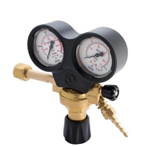 Oxygen Pressure Regulator WIKA Gauges (2.5-25 MPa) (1.25 MPa Outlet) (40-50 m³/h Flow) for Industrial Welding & Cutting