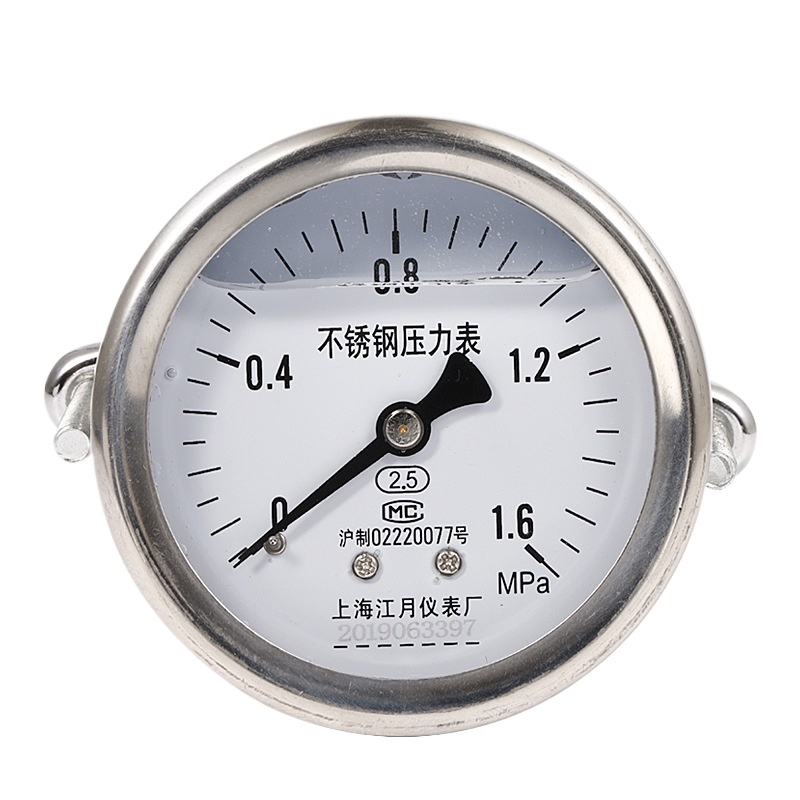 Axial Stainless Steel Pressure Gauge YN60BF/Z with 0-2.5 MPa Range, Bayonet Connection, Anti-vibration for Industrial HVAC Systems - Image 3