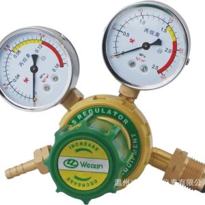 Weixin Full Copper Propane Pressure Reducer WX-YQW-02 Gas Regulator with Dual Gauges 0.16MPa and 2.5MPa for Industrial Propane