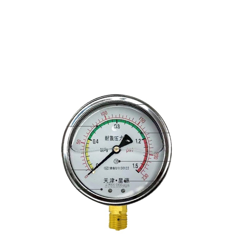 Industrial YTN-100 Vibration-Proof Pressure Gauge (0-1.6 MPa / 0-230 psi, 1.6 Accuracy, 100mm Dial, Thread Connection) for Water, Oil, and Gas Systems - Image 3