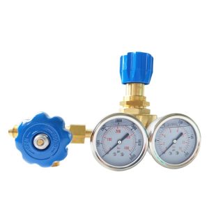 High Pressure Oxygen Regulator with Dual Gauges (0-6000psi, 0-200bar) for Oxygen Cylinders