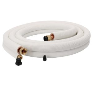 Pure Copper Insulated AC Connection Line Set 1/4" + 3/8" for 1 HP Air Conditioner Unit