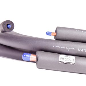 Pre-insulated Copper Line Set (1/4" + 1/2") x 3M for 2-HP Air Conditioner, Copper Aluminum Tubes refrigerant Pipes for HVAC Systems