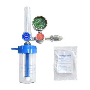 Oxygen Inhalator Flow Meter (0-10L/min, 0-25Mpa, with Nasal Cannula) for Medical Oxygen Cylinder
