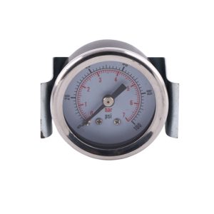 Axial Pressure Gauge with U-Clamp, 40mm Diameter, 0-7 Bar/100 PSI for HVAC Systems