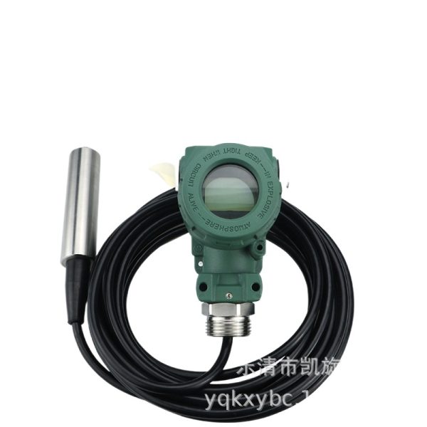 4-20mA Immersible Liquid Level Transmitter (1-15m Range) with Digital Display, Explosion-Proof Sensor for Water Tanks & Fire Pools