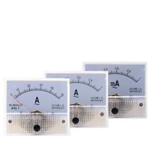 ELECALL 85L1-A AC Analog Ammeter 1mA-50A Panel Mount Straight-Through for HVAC Systems