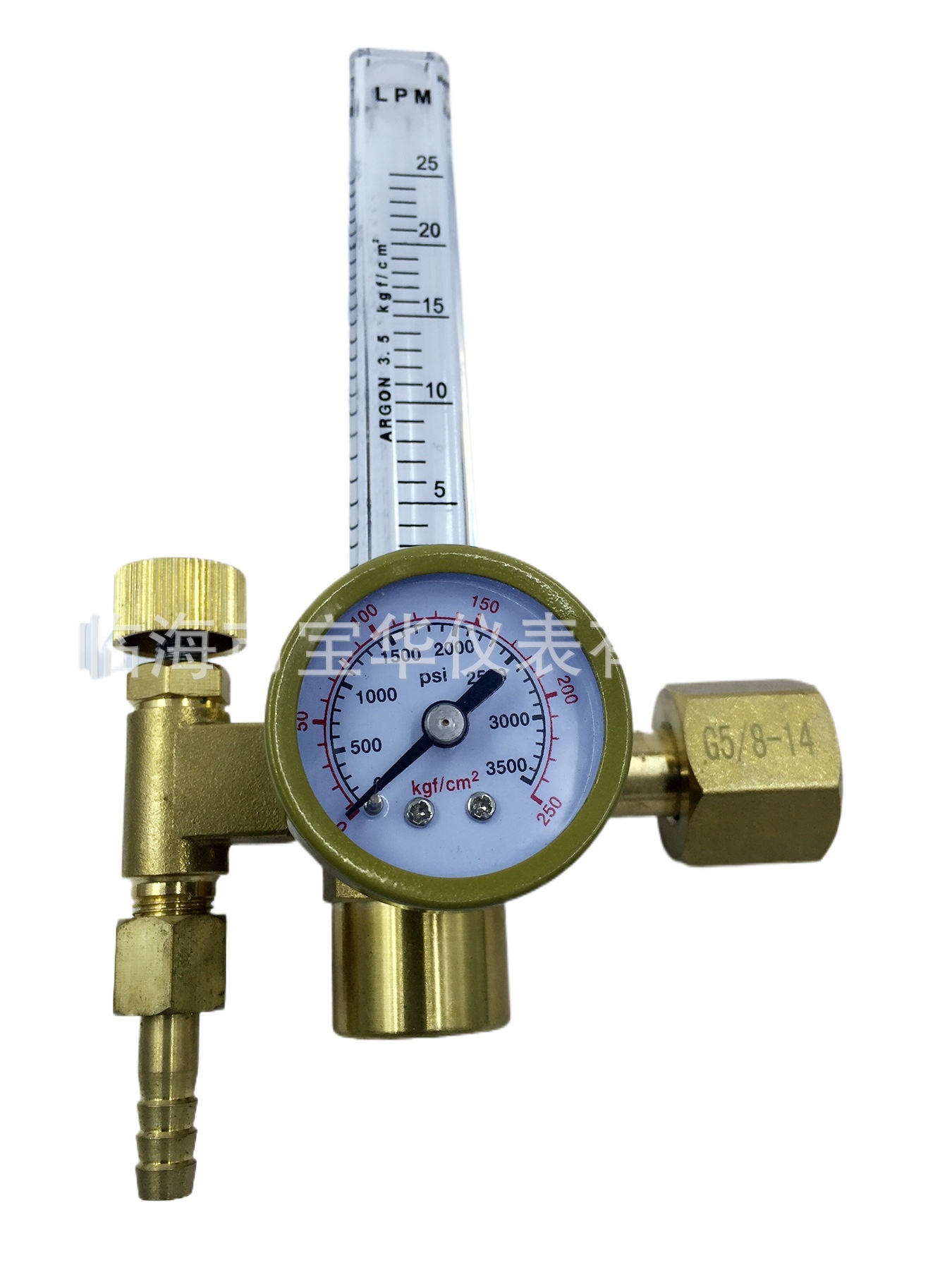 Provov AR-191 Brass Flowmeter Type Pressure Reducer Regulator (0-25 LPM Argon/CO2) for TIG Welding Systems - Image 2