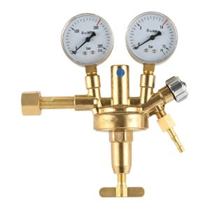 Brass Dual Gauge Gas Pressure Regulator (0-315 Bar, 0-16 Bar) for Oxygen Acetylene Welding, Compatible with Zinser Type Systems