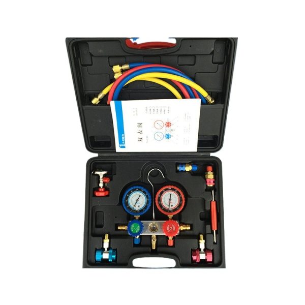 Refrigerant Manifold Gauge Set (0-200PSI, 1.2 Accuracy, 1/8NPT, 70mm) for HVAC AC Refrigeration Charging & Diagnostics - Image 2