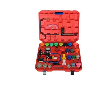 34PCS Radiator Pressure Tester & Vacuum Type Cooling System Kit for Automotive Coolant Refill Tool
