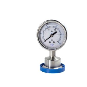 Sanitary Diaphragm Pressure Gauge SYINMT PYTHN-100F6 (Diameter 100mm, Axial, Clamp 50.5mm) for Industrial HVAC Systems