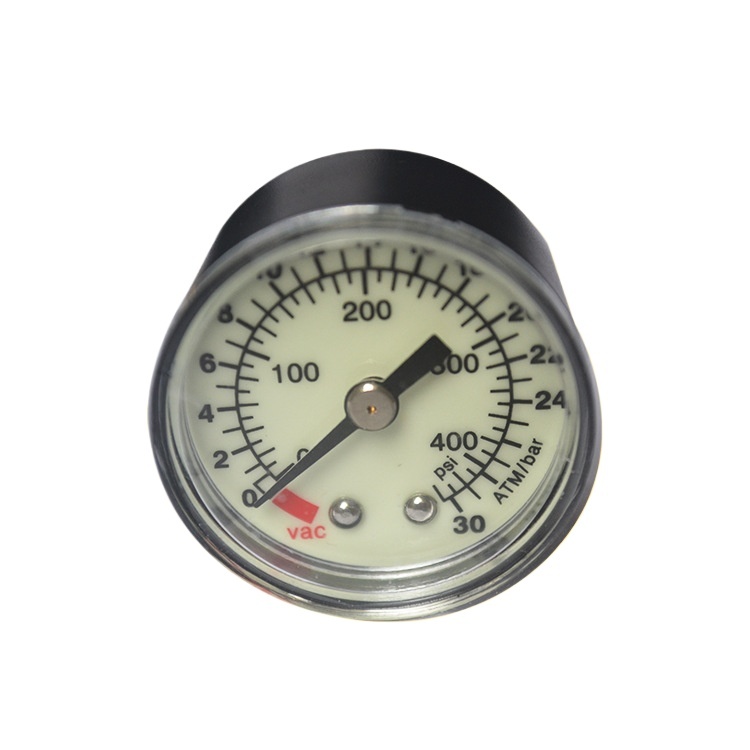 Luminous Dial Medical Pressure Gauge Y-40Z Axial Connection 40mm Diameter, 0-3 MPa / 0-400 PSI / 0-30 ATM/bar Range, for HVAC Medical Systems - Image 3