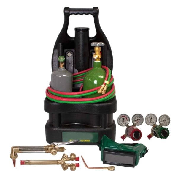 Portable Brazing & Cutting Torch Kit with Oxygen & Acetylene Tanks for HVAC Repair - Изображение 3