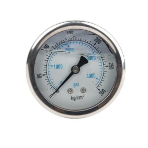 304 Stainless Steel Sealed Pressure Gauge Oil Filled Shockproof 300KG High Pressure Meter Y50 for HVAC Systems