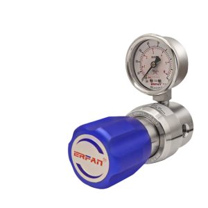 Two-Stage Pressure Regulator (0-2.5 MPa, 0-34 BAR, 316L Stainless Steel, Hastelloy Diaphragm) for O2, N2, H2, He, Air, Ar, CO2, C2H2 Gases