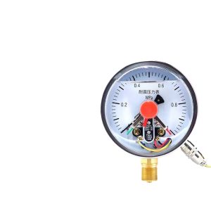 ELECALL YTNXC-100 Seismic Magnetic-Assisted Electrical Contact Pressure Gauge (0.8 MPa) for Water/Oil/Gas Systems, Replaces Standard Pressure Switches