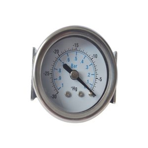 Panel Mount Vacuum Pressure Gauge (Z-40Z, -30-0 inHg, -1-0 Bar, 40mm) for HVAC Systems