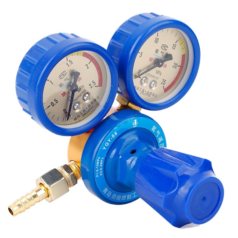 Flat Bottom Oxygen Pressure Reducer Regulator YQY-08 (0-25 MPa Measurement) for Oxygen Tanks - Image 3