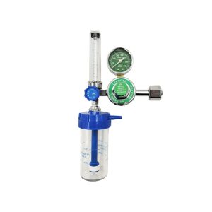 Medical Oxygen Regulator with Flowmeter for Inhalation Therapy, 0-15L/MIN, 0-3500PSI, Compatible with South America & Philippines O2 Systems