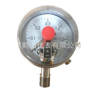 Oxygen Electric Contact Pressure Gauge Stainless Steel Oil-Free YOXC100BF (100mm, -0.1-0.5 MPa, 1.6 Accuracy) for HVAC Systems, Replaces Older Gauges