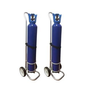 Portable Oxygen Cylinder Cart Hand Trolley for 10L 15L Gas Tanks