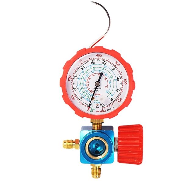 Refrigerant Pressure Gauge High/Low Pressure Single Meter for R410A R22 R134a R404A Systems - รูปภาพ 2