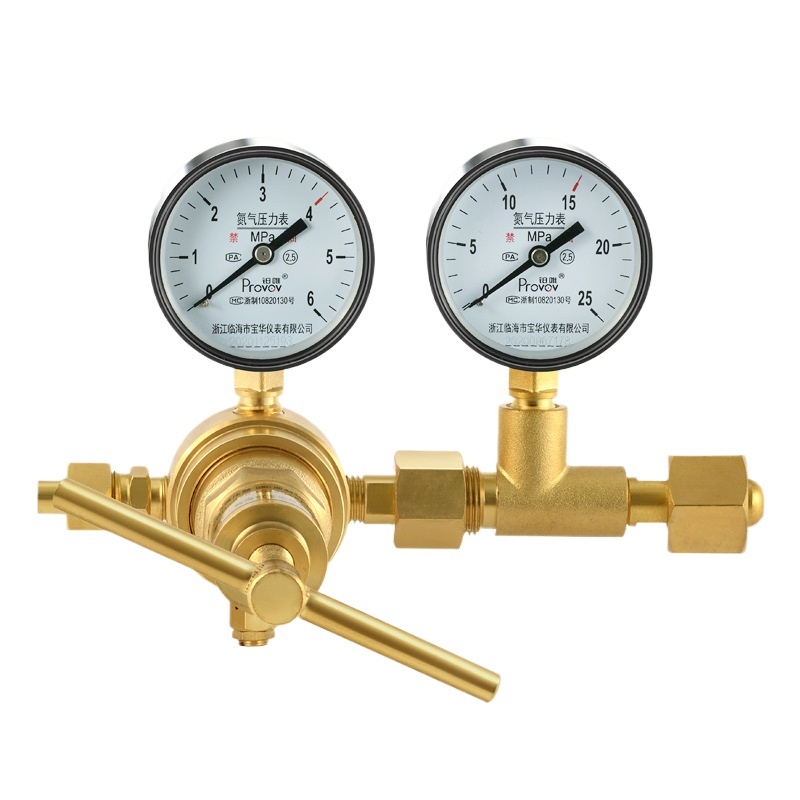 ProVoy High Pressure Gas Regulator YQD-370 (6-25MPa) Dual Gauge for Nitrogen Oxygen Hydrogen Helium Argon CO2 and Non-toxic Mixed Gases - Image 2