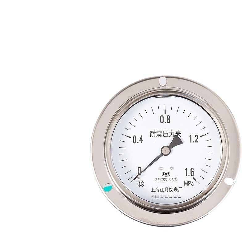 Axial Pressure Gauge Y100/ZT 0-1.6MPa, Stainless Steel Case, Vibration-Resistant, for Oil and Gas Pressure Systems - Image 2