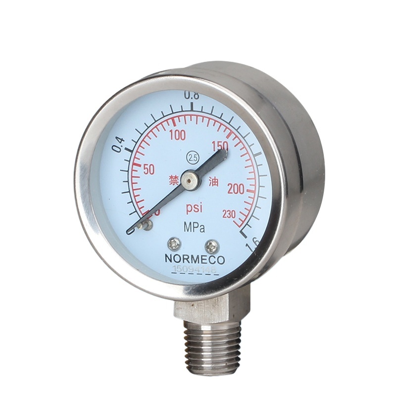 Durable Stainless Steel Pressure Gauge (Y50BF, 0-100 MPa, 2.5 Accuracy) for Water Pressure Measurement - Image 3