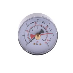 Axial Pressure Gauge 63mm Black Iron Case Copper Connector Ordinary Pressure Gauge For Air Pressure Systems