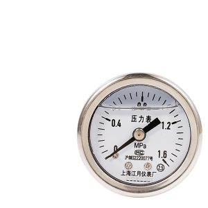 Axial Stainless Steel Pressure Gauge YN40BF/Z (0-1.6MPa) for Air/HVAC Systems