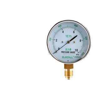 ELECALL YE-75 Diaphragm Pressure Gauge 0-10Kpa for Water, Oil, Gas Pressure Detection