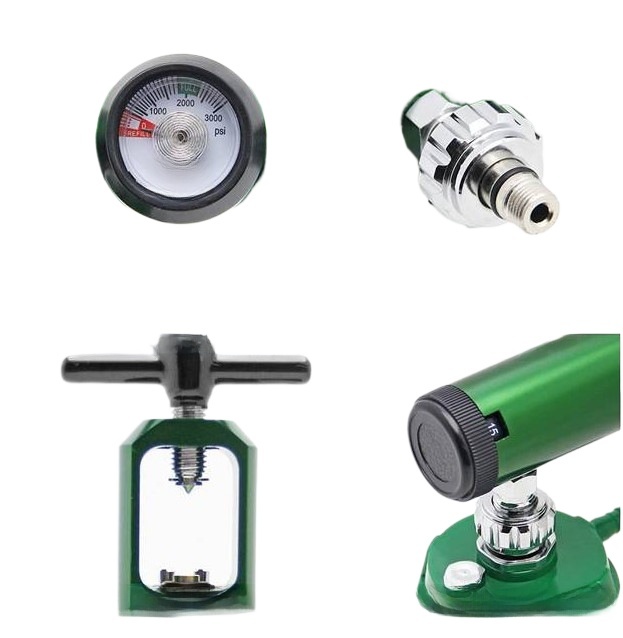 CGA870 Oxygen Regulator with Humidifier Bottle for Medical Gas Supply - Image 2