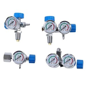 Medical Oxygen Cylinder Dual Gauge Valve & Single Gauge Pressure Reducer for 2L/4L/10L Oxygen Bottles, ATOR-1