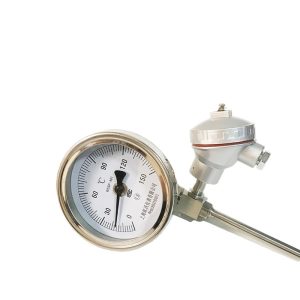 Remote Bimetal Thermometer (WSSP-481, 0-150°C) with 4-20mA Output for Industrial HVAC Systems