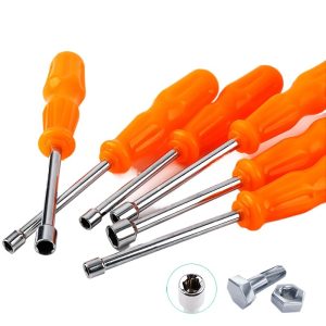 Hex Socket Screwdriver Set (5mm, 5.5mm, 6mm, 7mm, 8mm, 9mm, 10mm) for HVAC Repair