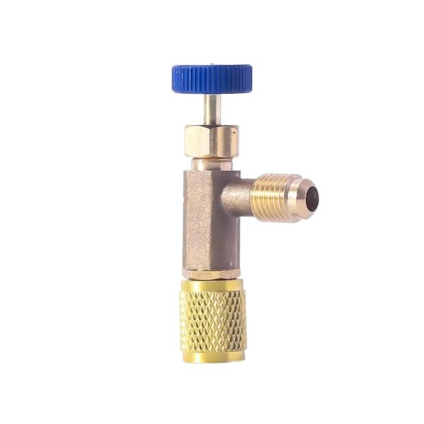 HVAC Refrigerant Charging Safety Valve (Pure Copper Body, Leak-Proof Design) for R22 R32 R410a R404 R407c Systems