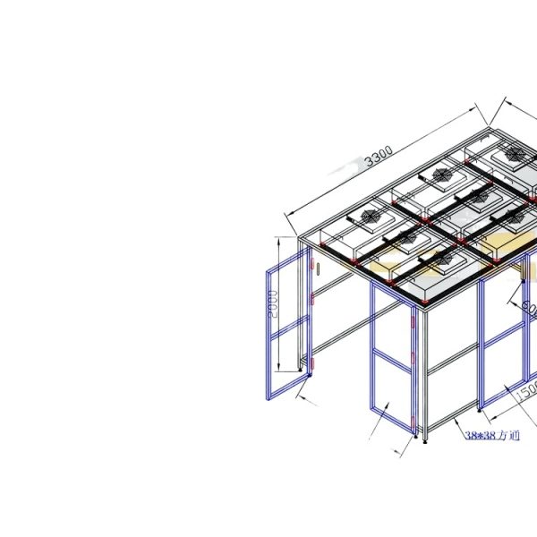 Clean Room FFU Portable Clean Shed Optical Electronic Workshop for Class 100-100,000 Cleanroom (5000*10000*2000mm) - รูปภาพ 2