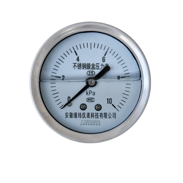 Micro Pressure Gauge Stainless Steel Diaphragm Pressure Gauge (10 kPa, M14*1.5) for HVAC Systems - Imagem 3