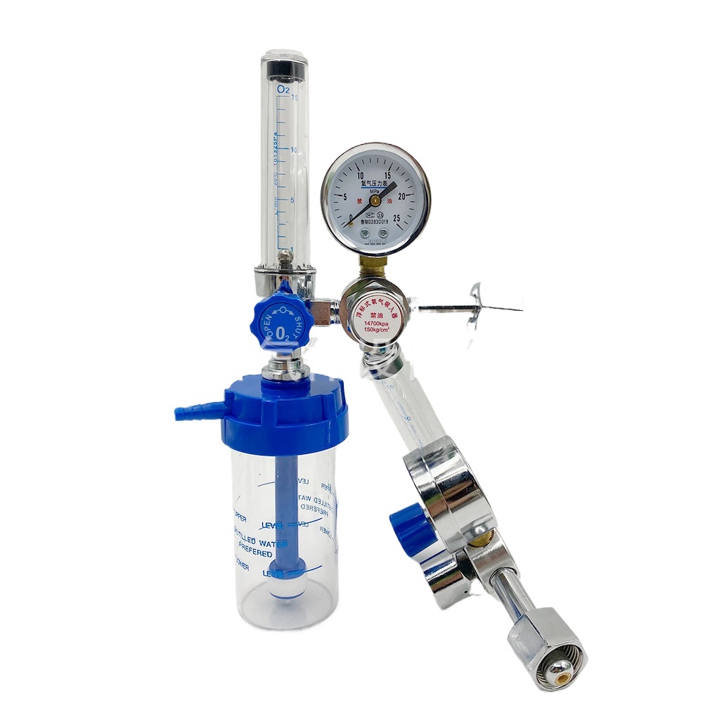 Medical Oxygen Inhaler with Flow Meter & Pressure Reducing Valve - National Standard Adjustable Regulator for Oxygen Cylinder - Image 2