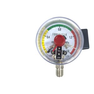 YNXC-150B Stainless Steel Electric Contact Pressure Gauge (0-1.6MPa) for Water, Oil, Gas, Liquid Pressure Measuring