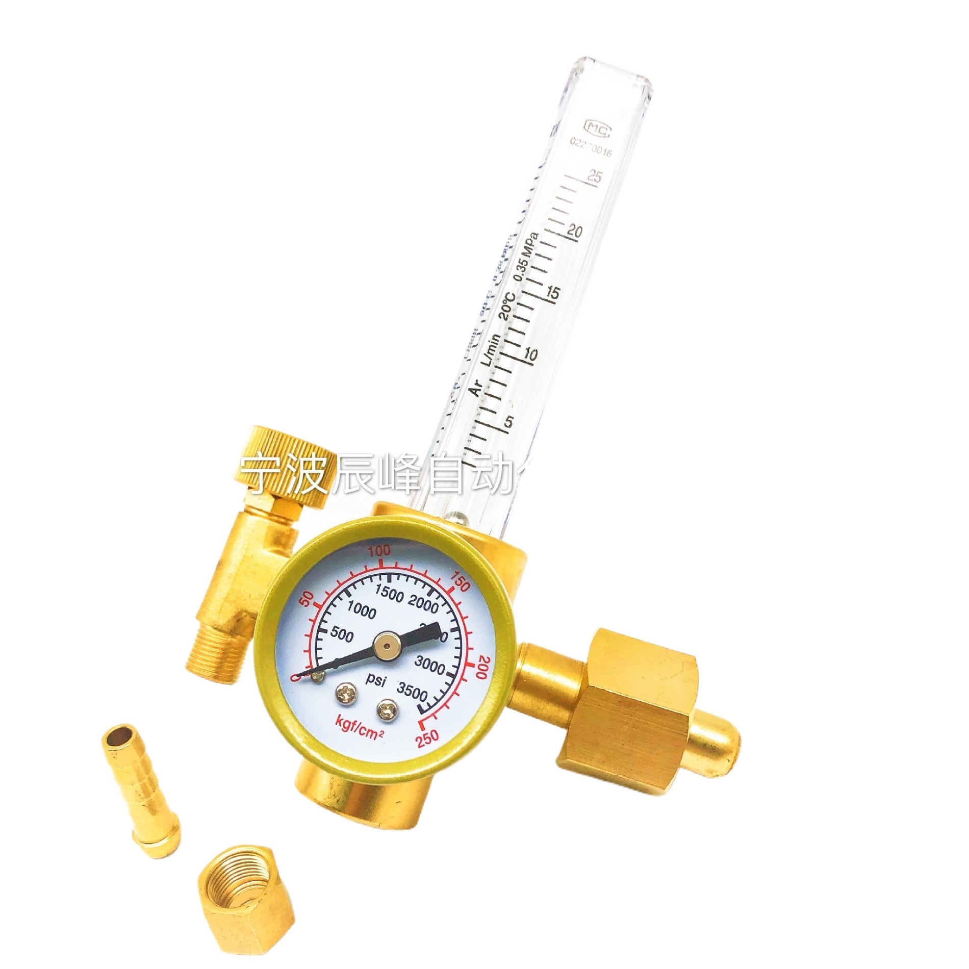 All-Copper Argon Regulator with Spherical Seal 5/8 Inch Inner Thread for TIG Welding (0.35 MPa, 25 L/min) - Image 2