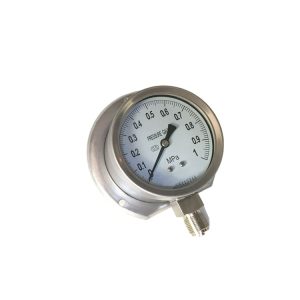 EWON YTF-100HT Pressure Gauge 100mm 0-1 MPa Radial Back Mount Stainless Steel 304SS for HVAC Systems and Industrial Applications