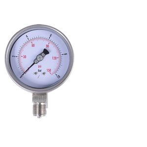 HU BEN Stainless Steel Pressure Gauge (0-150 psi/10 bar) for Water Oil Gas HVAC Systems