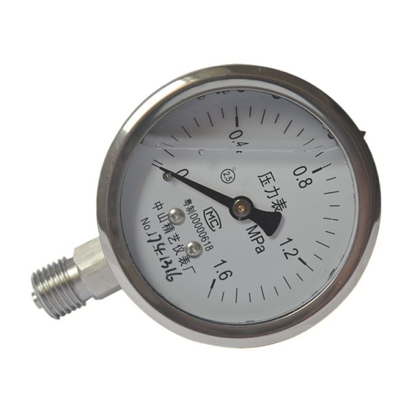 精艺 YN60BF Pressure Gauge (0-1.6 MPa, Radial M14*1.5, 60mm Diameter) for HVAC Systems