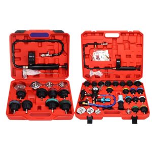 Universal Radiator Pressure Tester & Vacuum Cooling System Kit 14-Piece for Auto Car