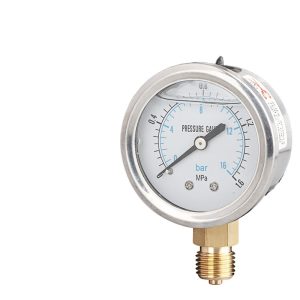 Durable Pressure Gauge (YN50, 0-1.6MPa, 50mm Dial) with Brass Connector for Water, Air, and Oil Systems