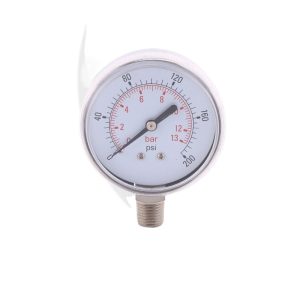 Stainless Steel Pressure Gauge 63mm Radial Mount All-Steel Y63D 0-13bar/psi for HVAC Systems