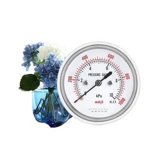 Axial Diaphragm Pressure Gauge YE60Z (60mm, 0-1000 kPa/mmH2O, KL2.5 Class) for HVAC Systems